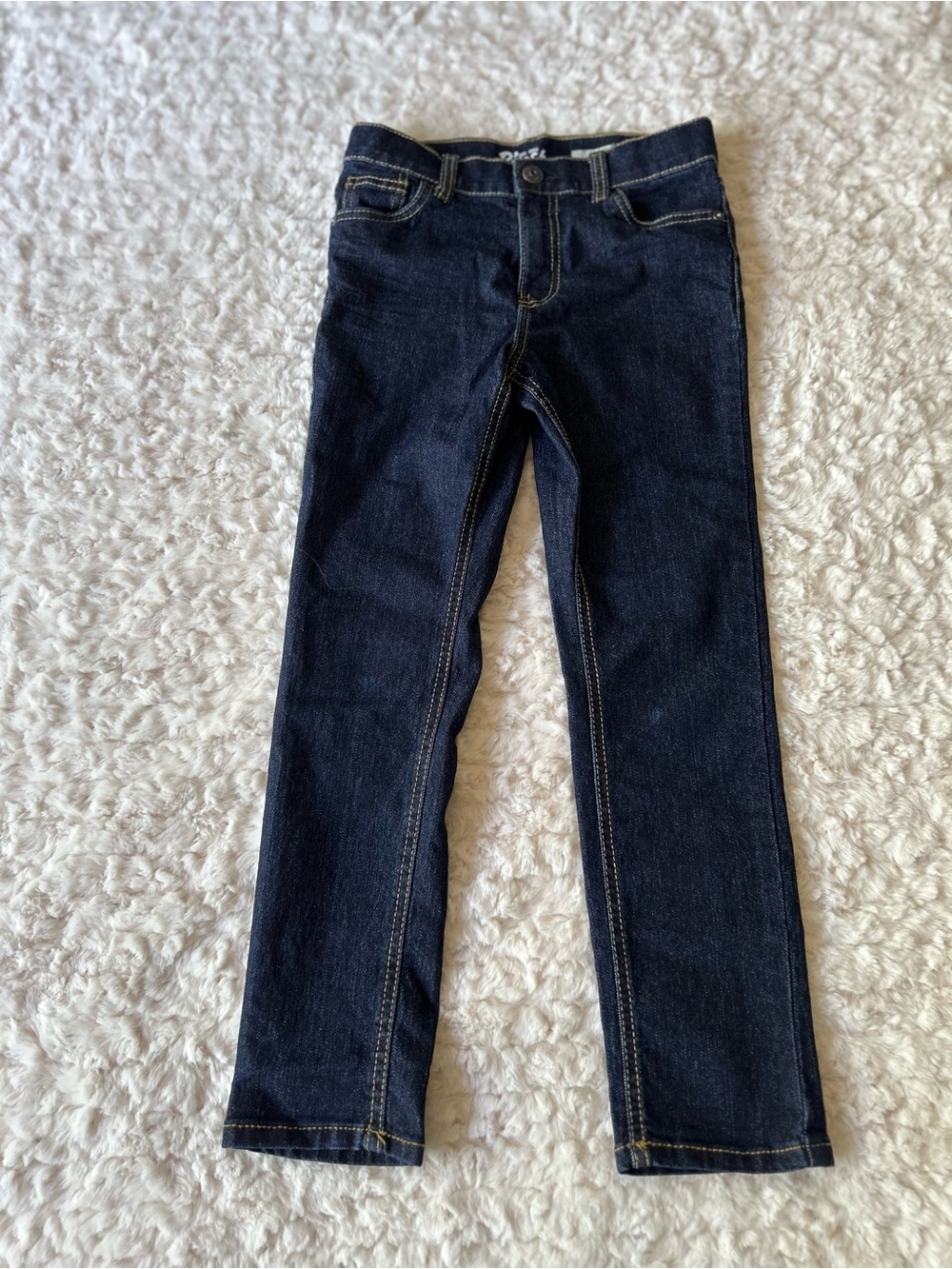 Dark Blue Kids Straight Leg Jeans